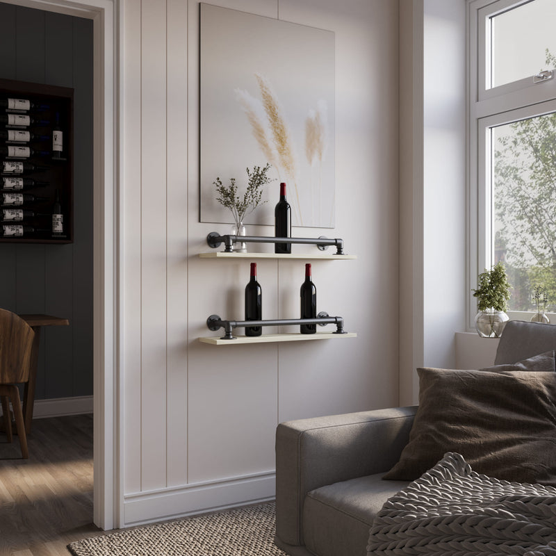 Partita de vino montada en la pared con madera de roble 80 cm