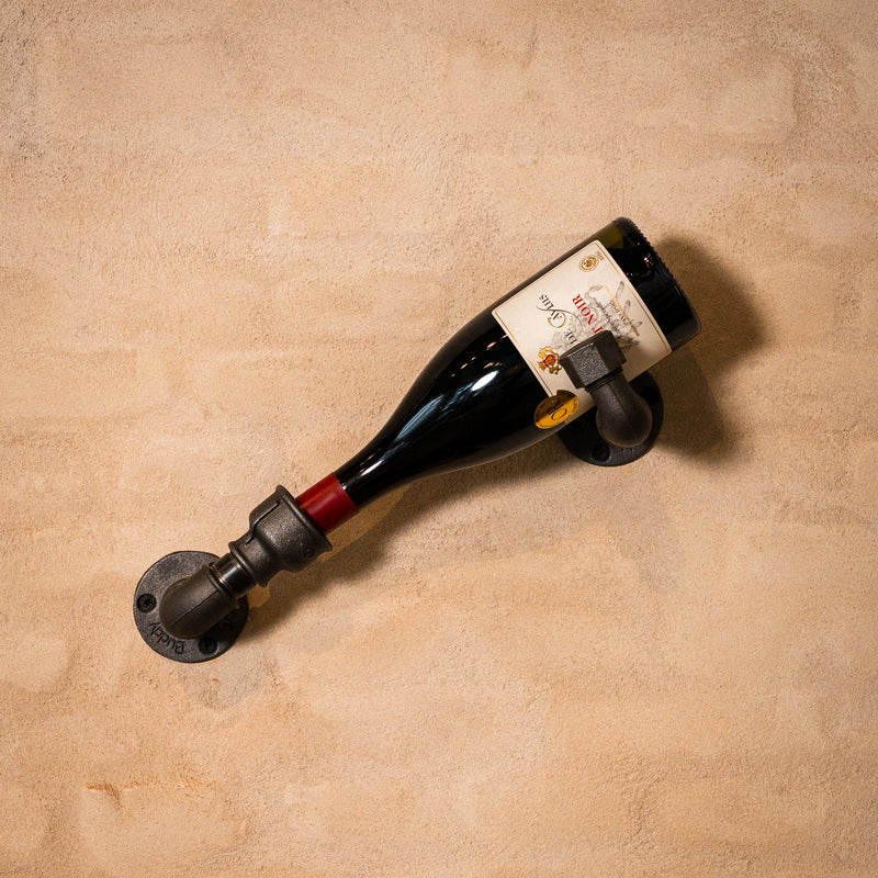 Portador de botellas de vino montada en la pared