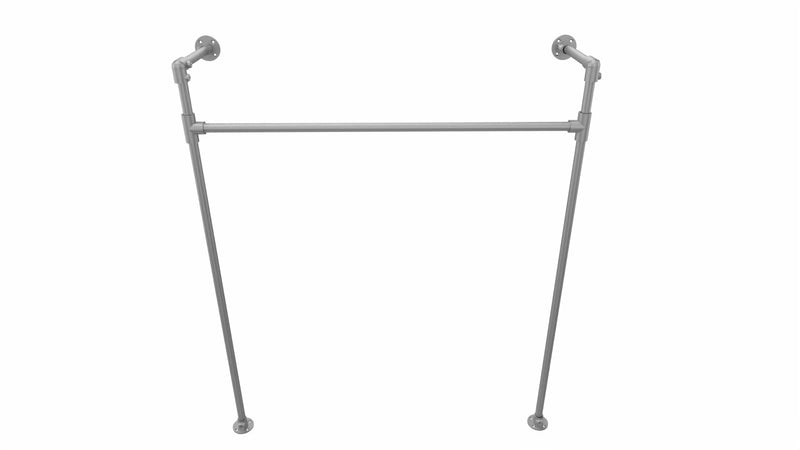 Estante de ropa de rackbuddy en plata con altura ajustable